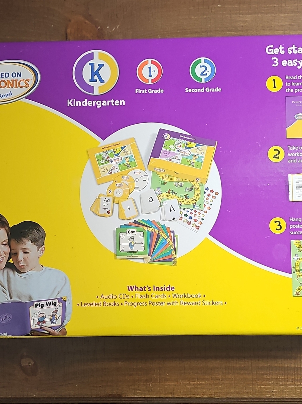 Kindergarten Phonics Learning Kit - Purple & Yellow